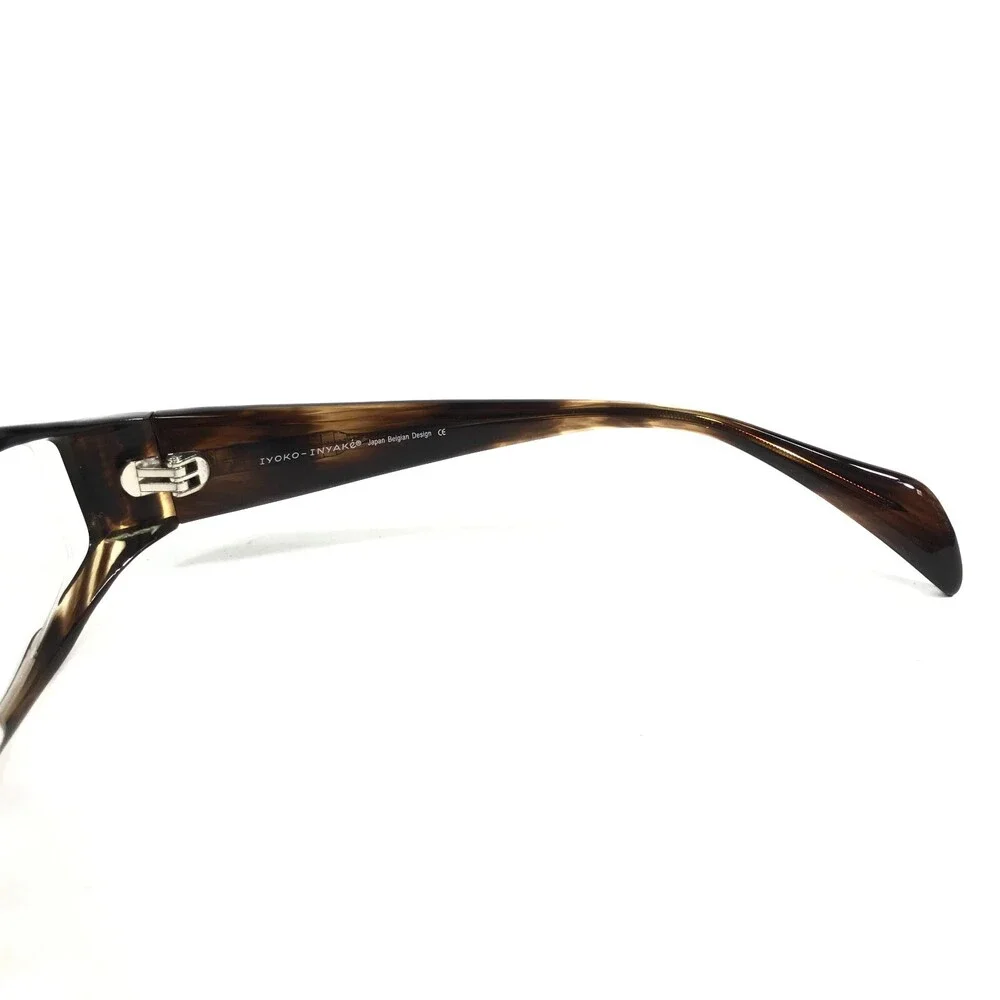 Iyoko-Inyake Eyeglasses Frames IY 252 Col.3 Brown Rectangular Full Rim 53-16-135